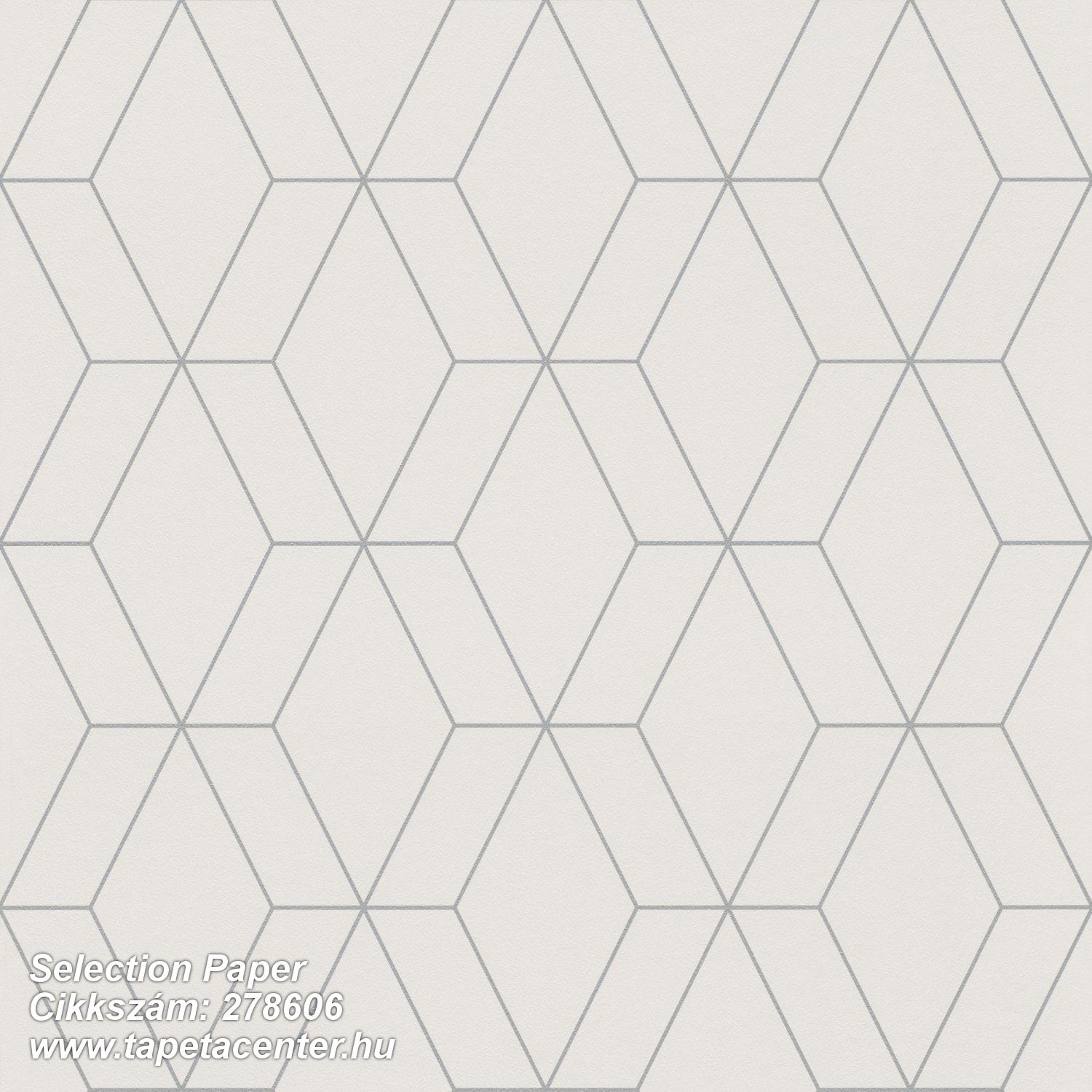 Geometriai mintás,szürke,papír tapéta 